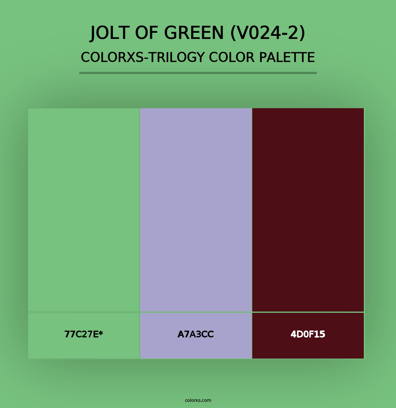 Jolt of Green (V024-2) - Colorxs Trilogy Palette