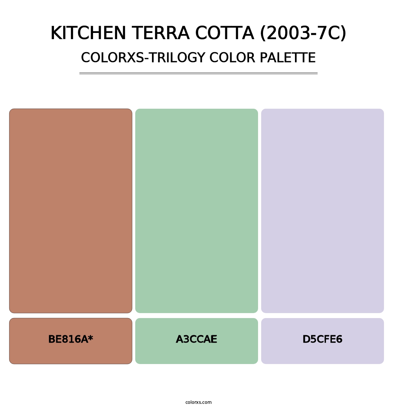 Kitchen Terra Cotta (2003-7C) - Colorxs Trilogy Palette