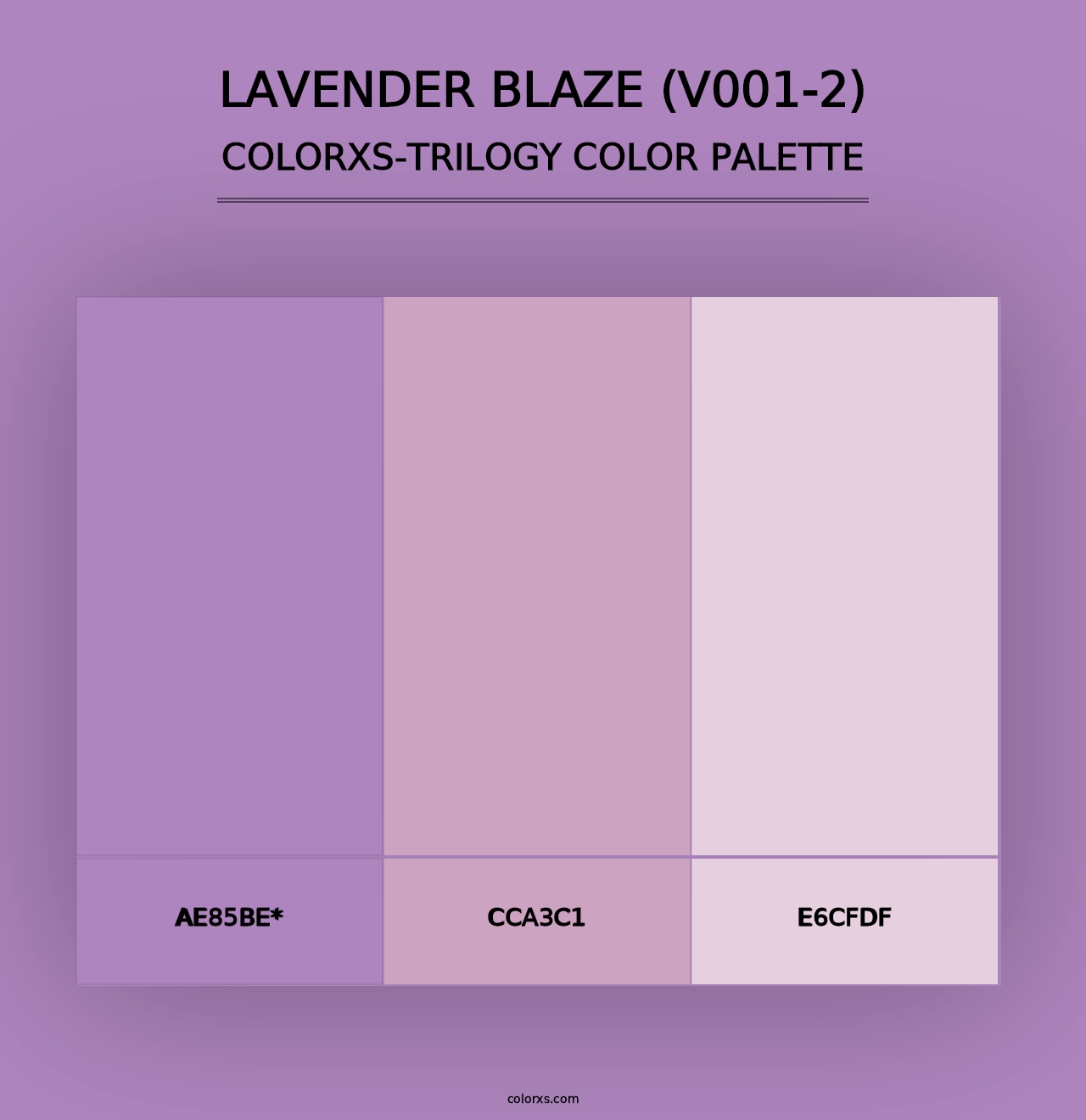 Lavender Blaze (V001-2) - Colorxs Trilogy Palette