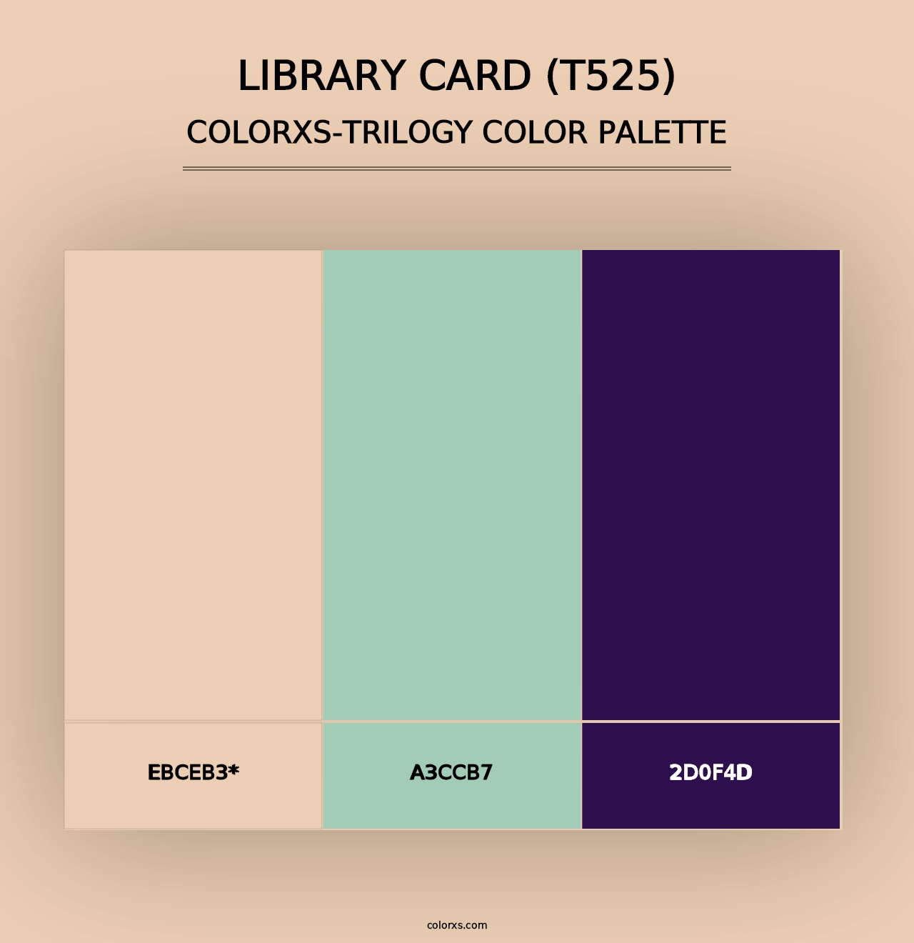 Library Card (T525) - Colorxs Trilogy Palette