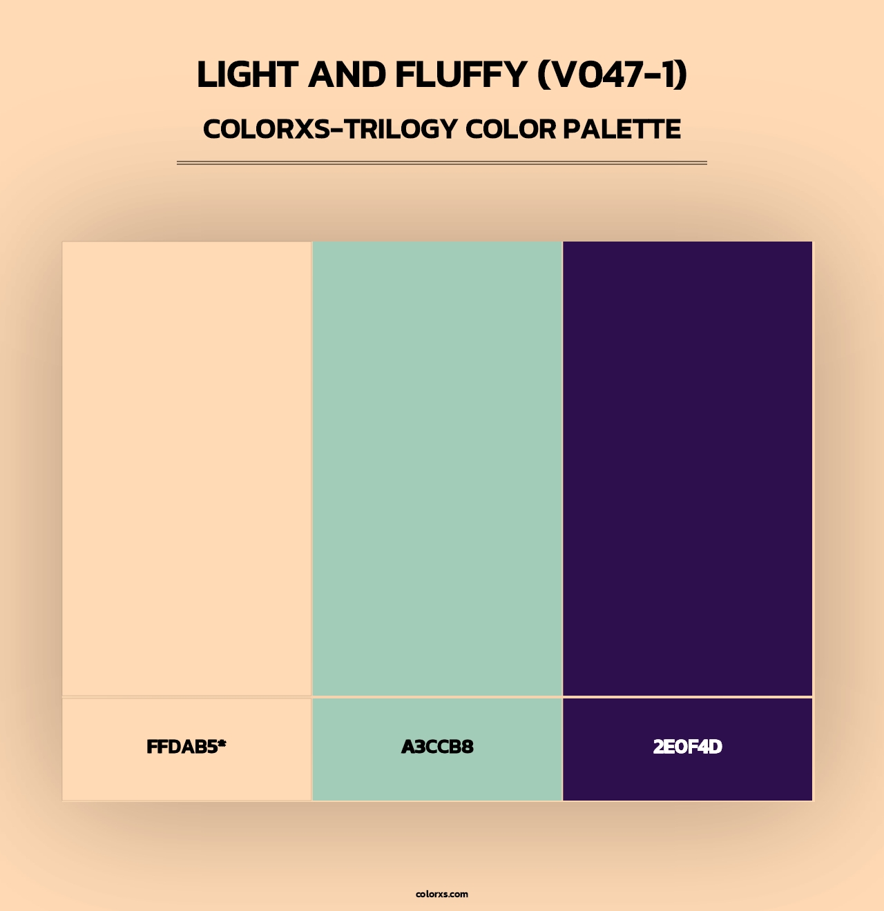 Light and Fluffy (V047-1) - Colorxs Trilogy Palette