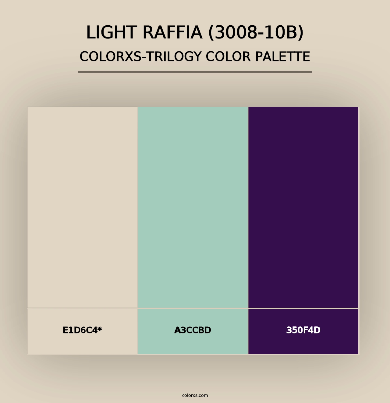 Light Raffia (3008-10B) - Colorxs Trilogy Palette