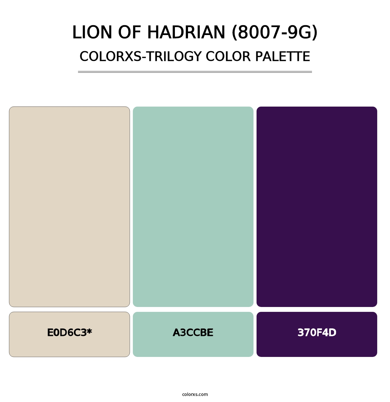 Lion of Hadrian (8007-9G) - Colorxs Trilogy Palette