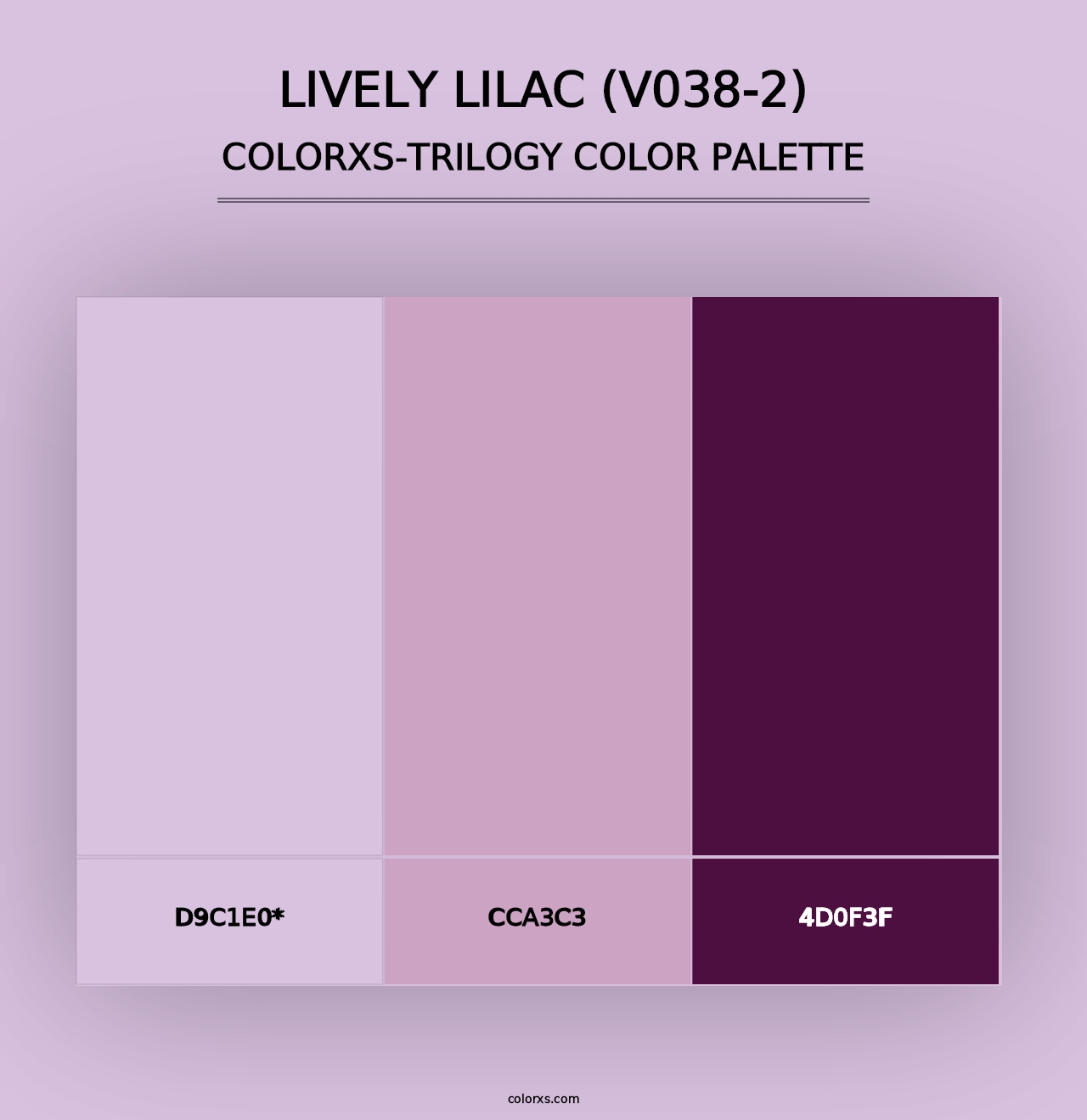 Lively Lilac (V038-2) - Colorxs Trilogy Palette