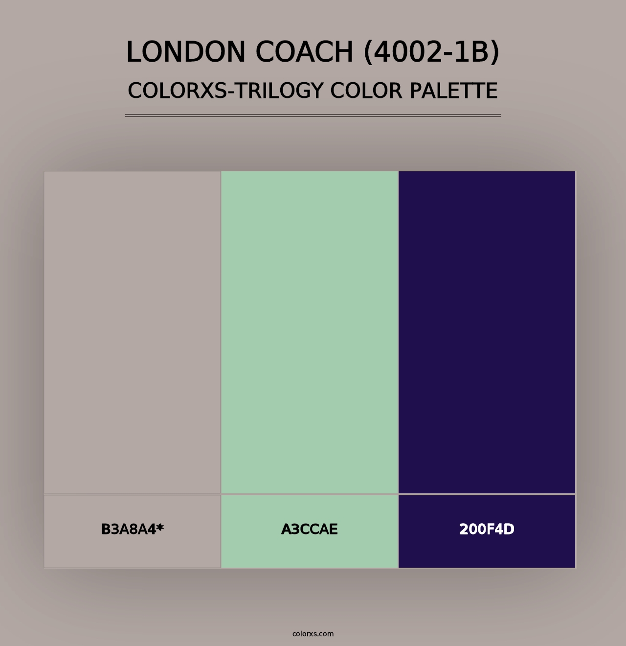 London Coach (4002-1B) - Colorxs Trilogy Palette