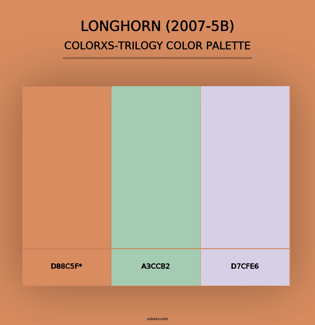 Longhorn (2007-5B) - Colorxs Trilogy Palette