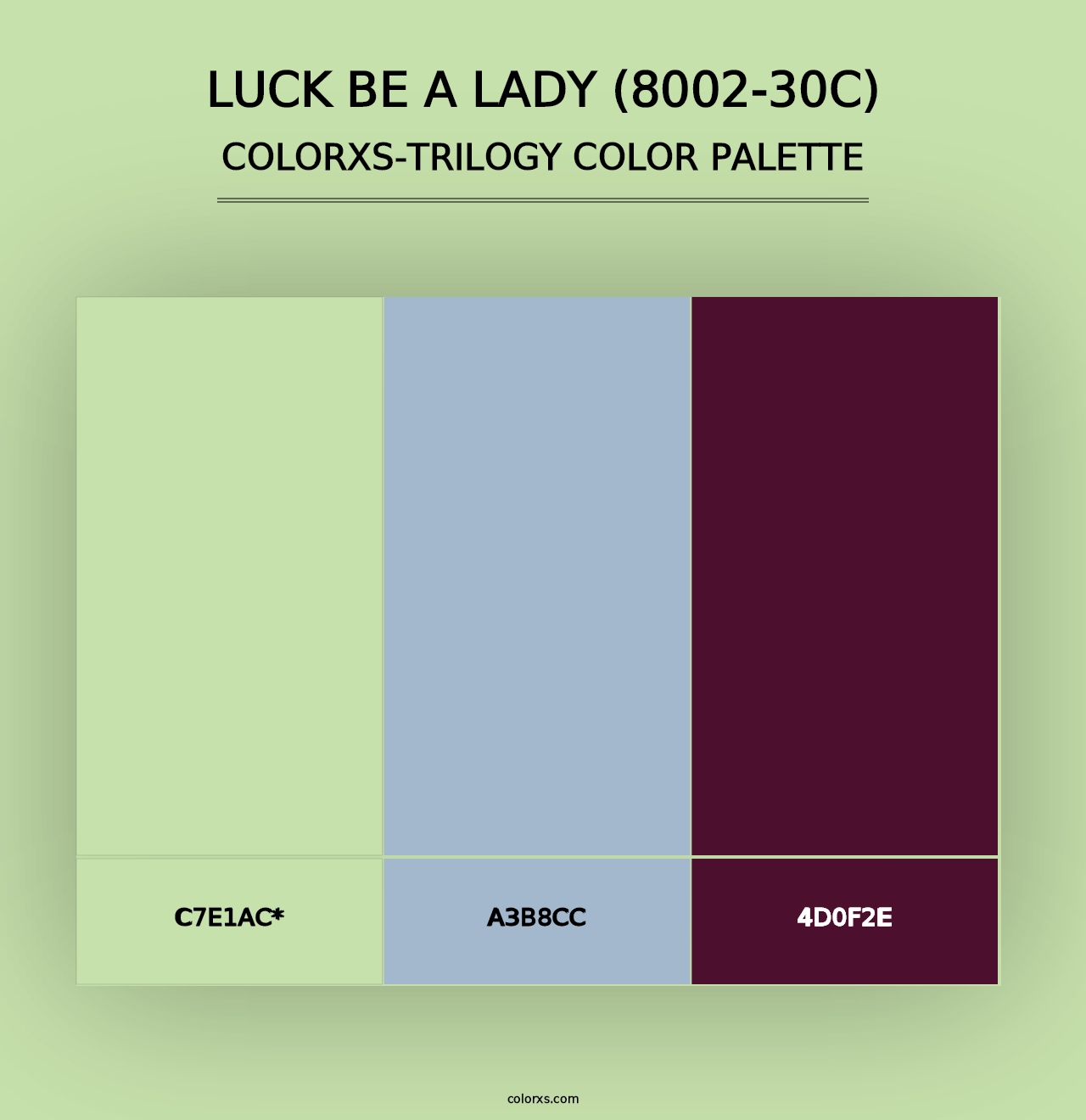 Luck Be a Lady (8002-30C) - Colorxs Trilogy Palette