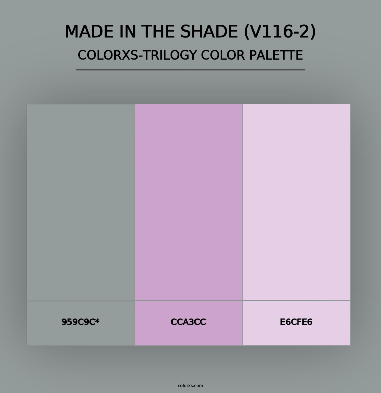 Made in the Shade (V116-2) - Colorxs Trilogy Palette