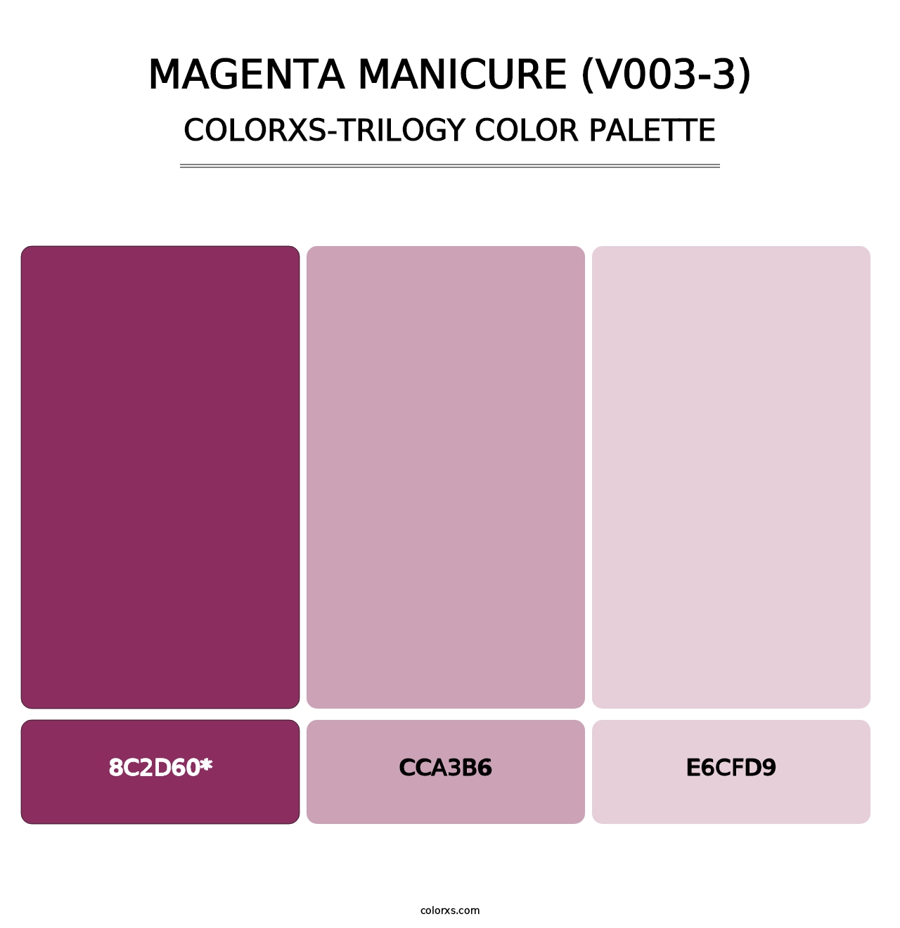 Magenta Manicure (V003-3) - Colorxs Trilogy Palette