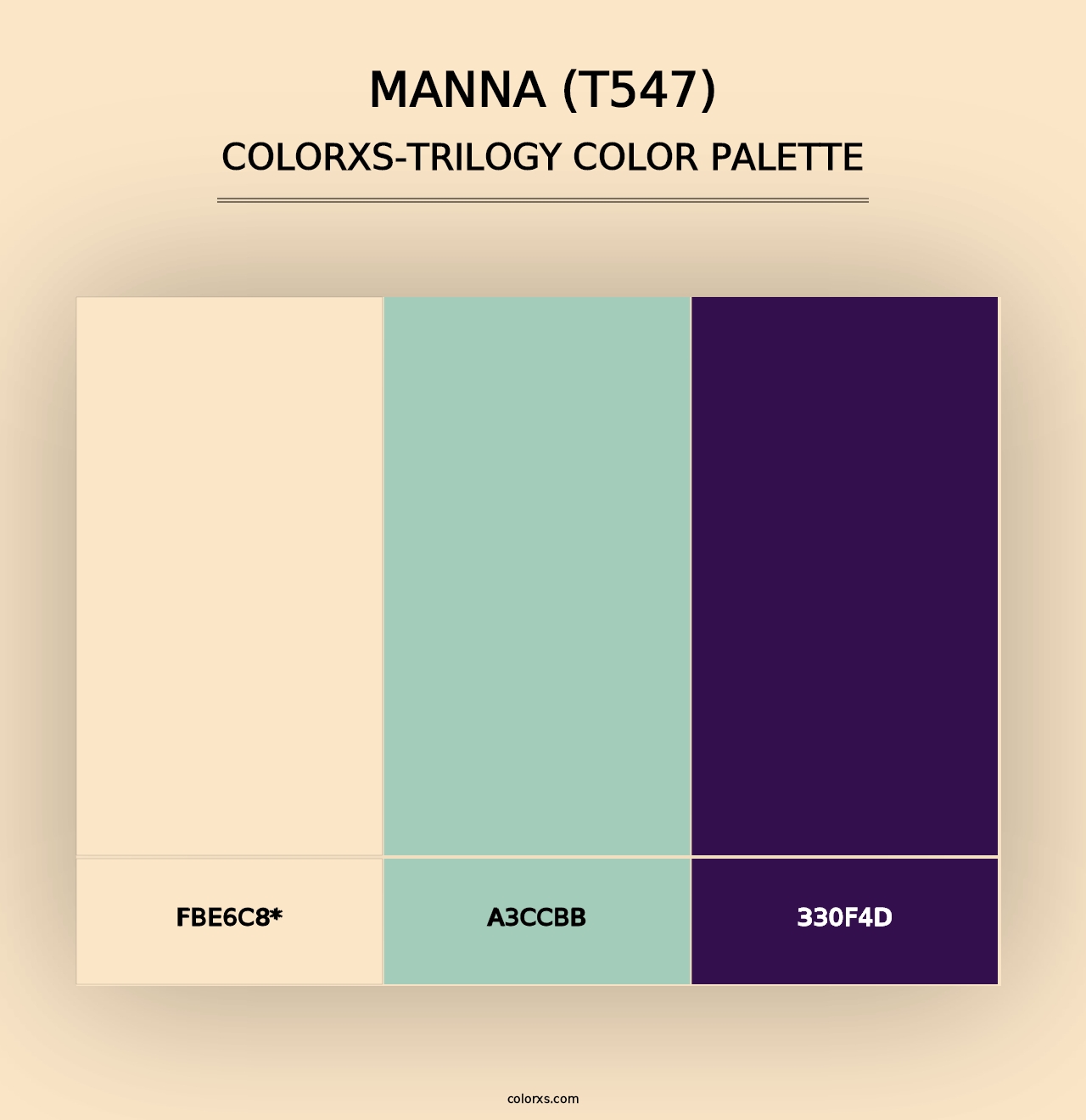 Manna (T547) - Colorxs Trilogy Palette