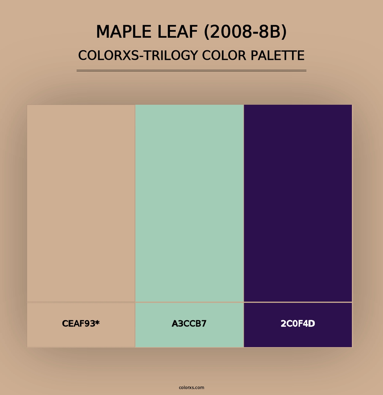 Maple Leaf (2008-8B) - Colorxs Trilogy Palette