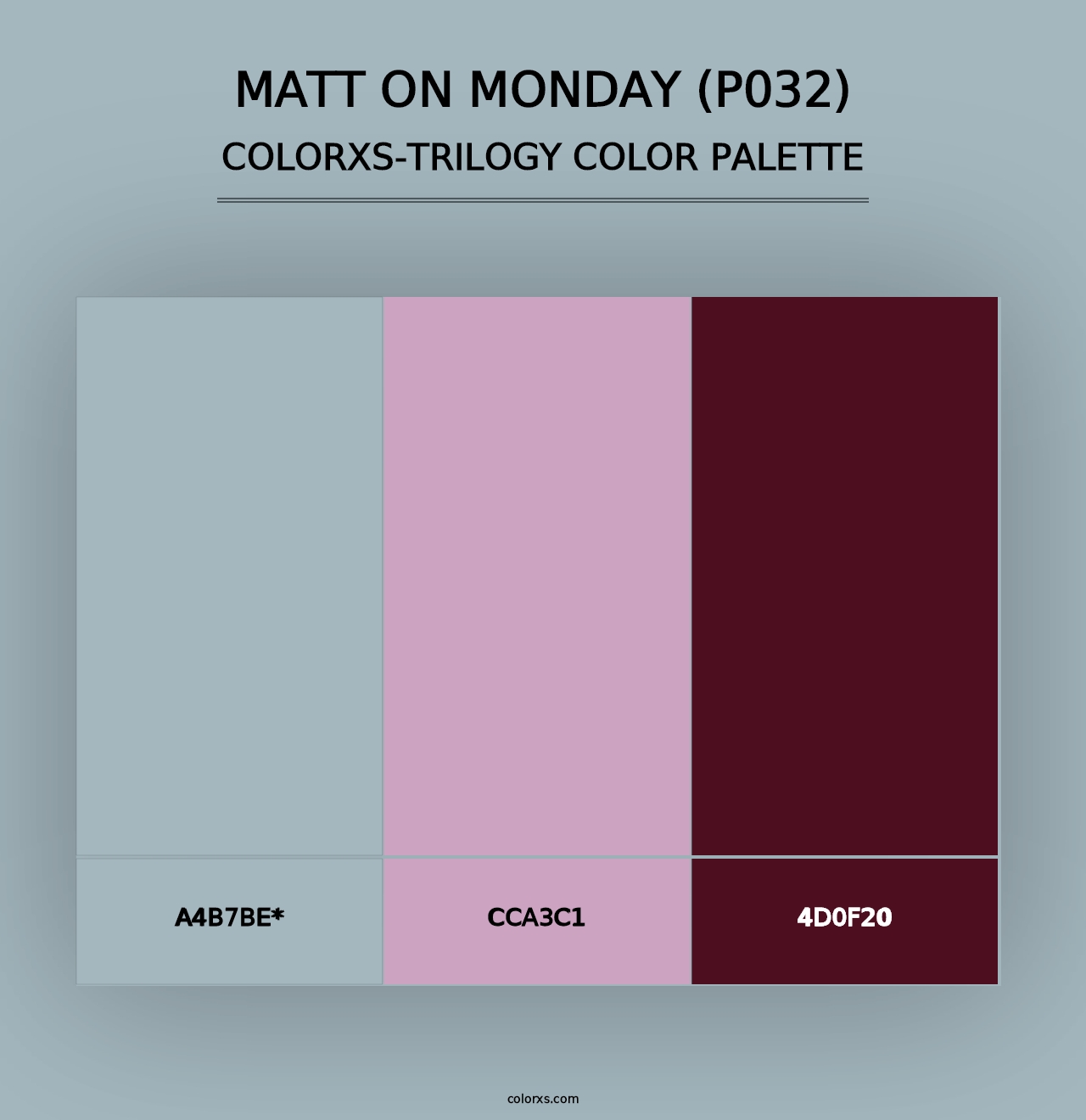 Matt on Monday (P032) - Colorxs Trilogy Palette