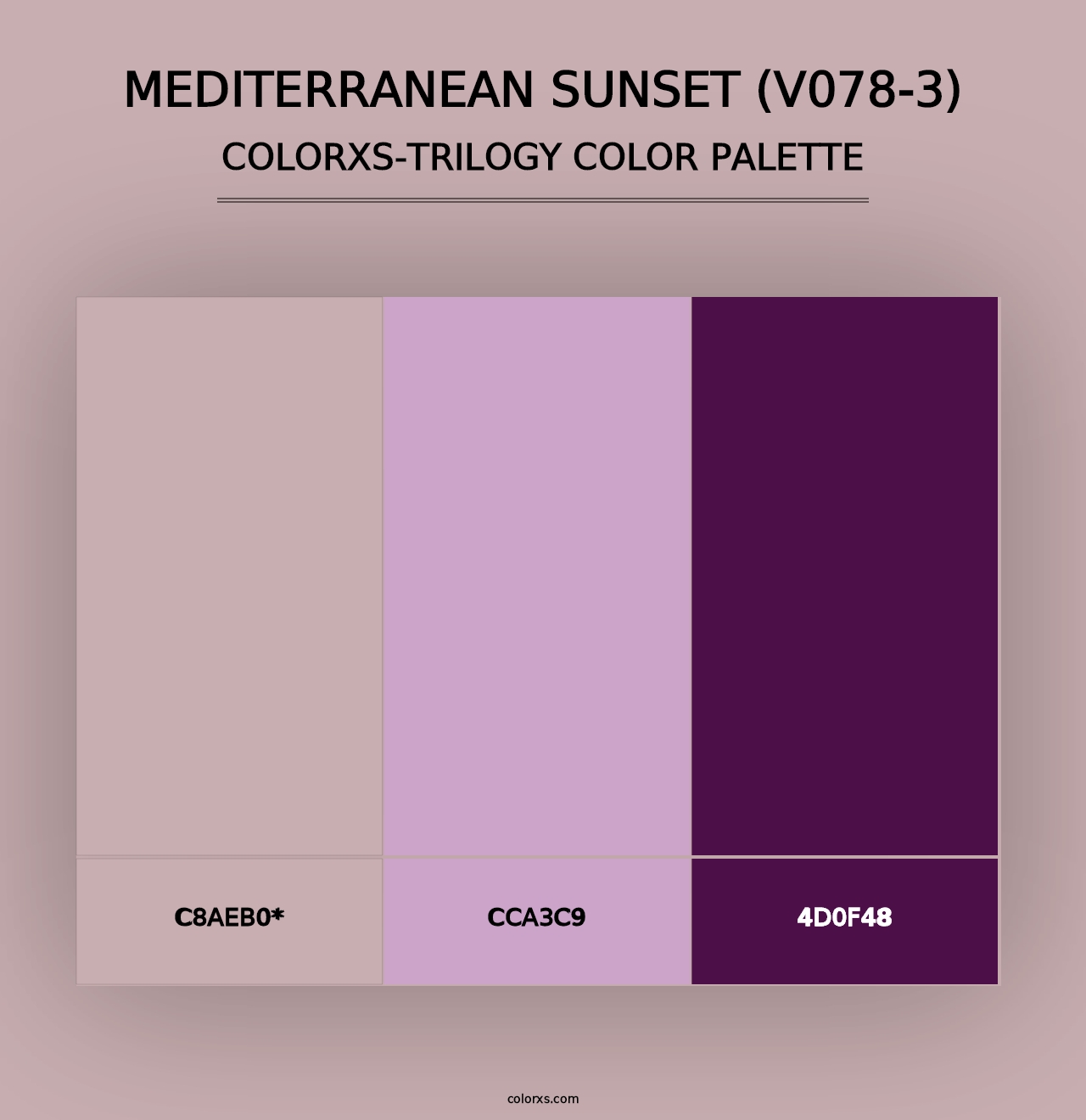 Mediterranean Sunset (V078-3) - Colorxs Trilogy Palette