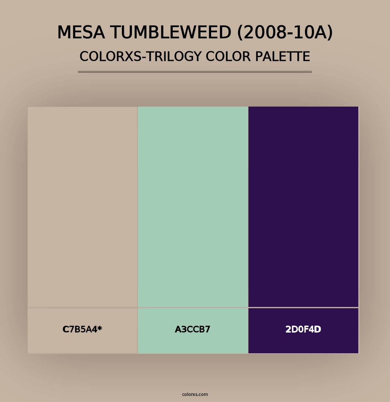 Mesa Tumbleweed (2008-10A) - Colorxs Trilogy Palette