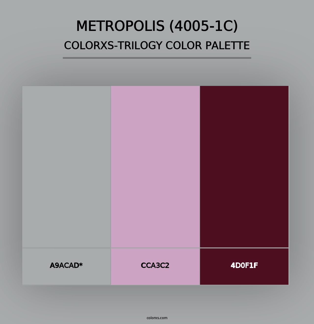 Metropolis (4005-1C) - Colorxs Trilogy Palette