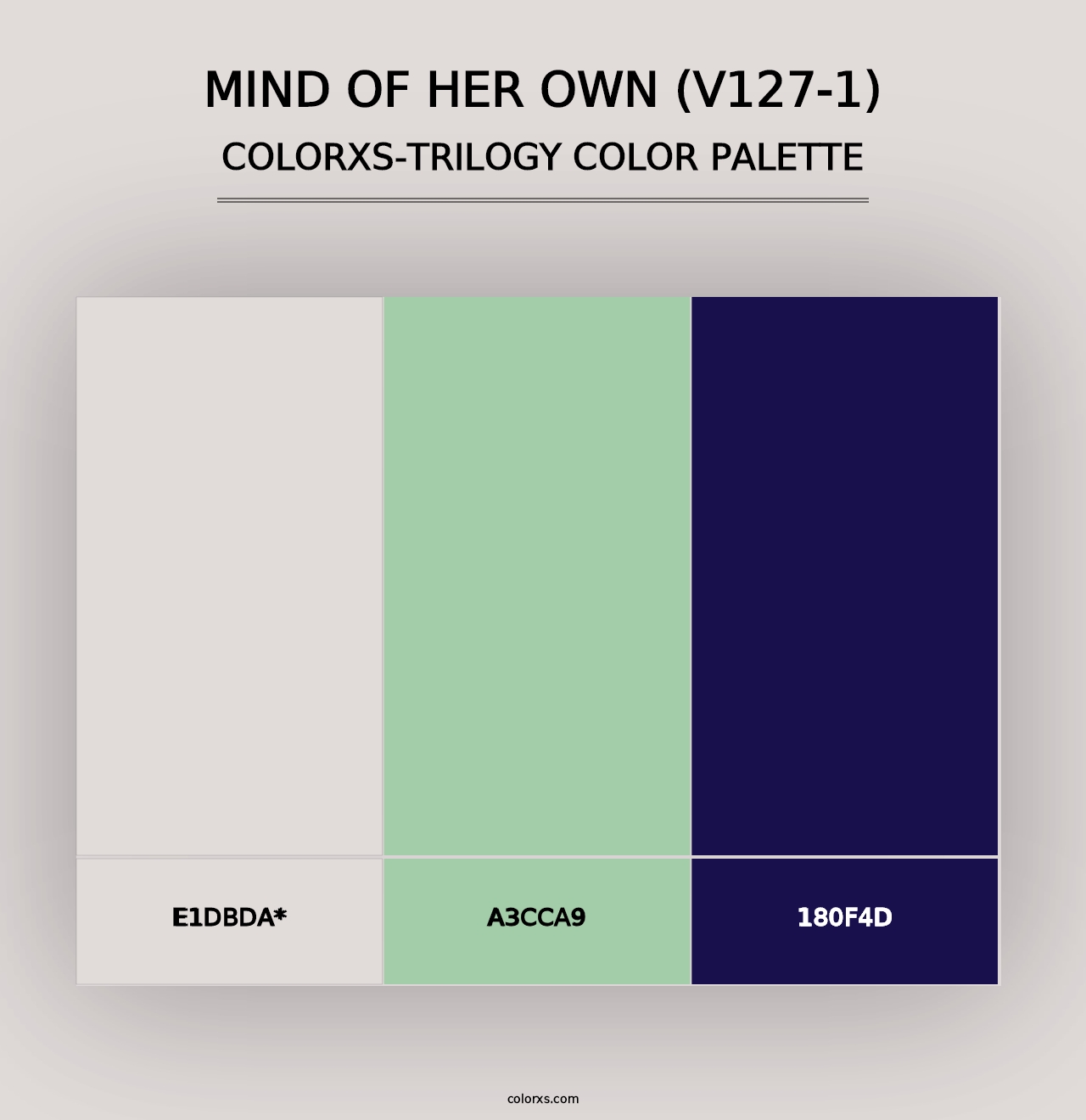 Mind of Her Own (V127-1) - Colorxs Trilogy Palette