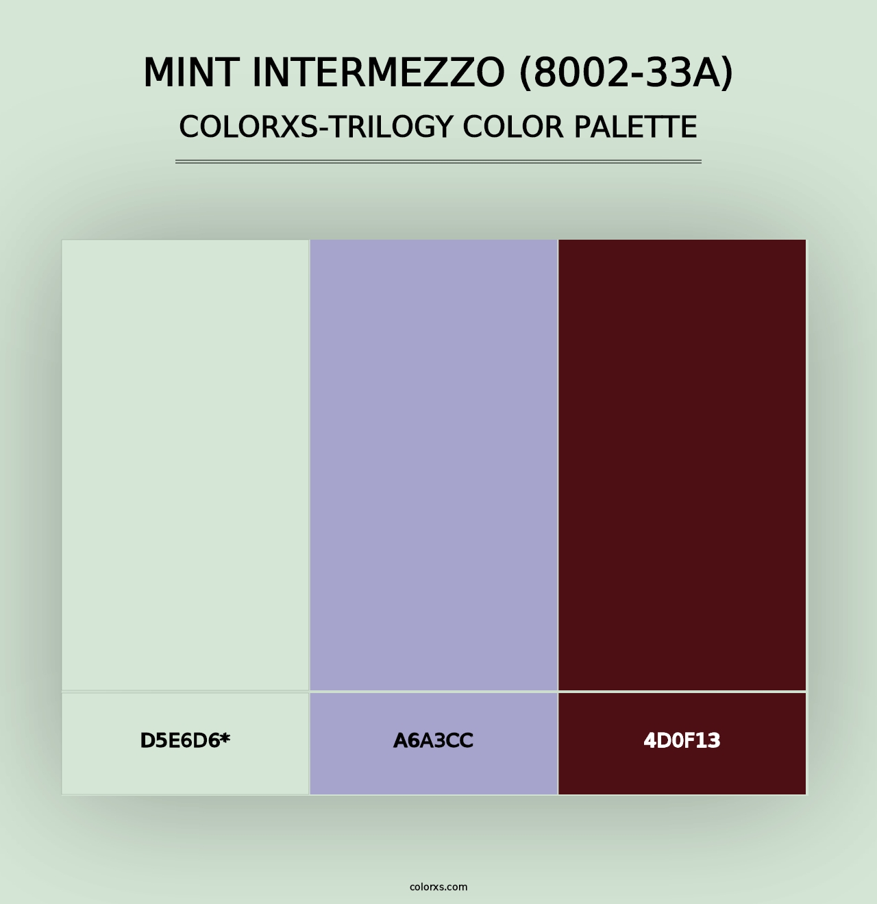 Mint Intermezzo (8002-33A) - Colorxs Trilogy Palette