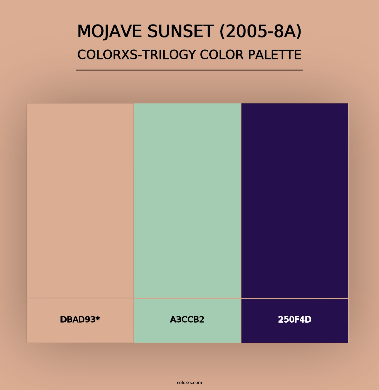 Mojave Sunset (2005-8A) - Colorxs Trilogy Palette