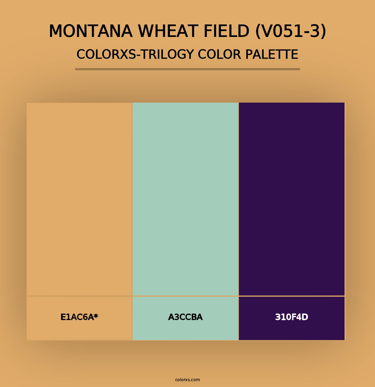 Montana Wheat Field (V051-3) - Colorxs Trilogy Palette