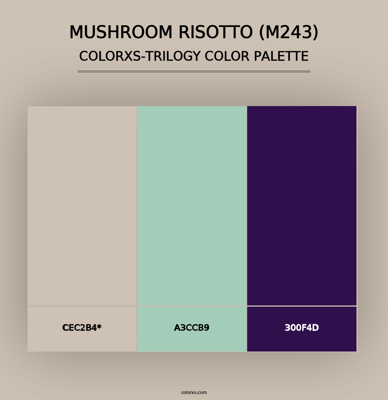 Mushroom Risotto (M243) - Colorxs Trilogy Palette