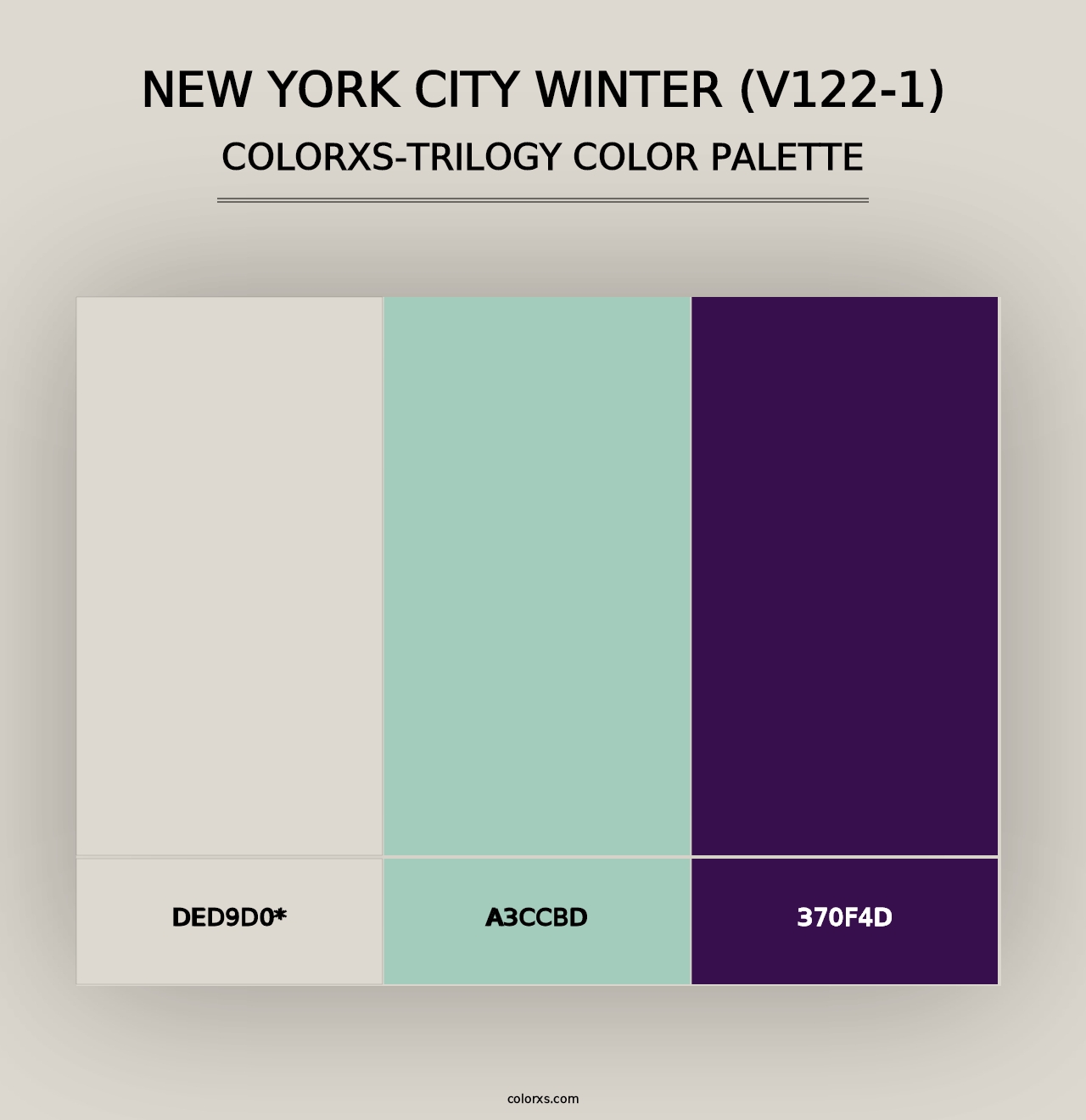 New York City Winter (V122-1) - Colorxs Trilogy Palette