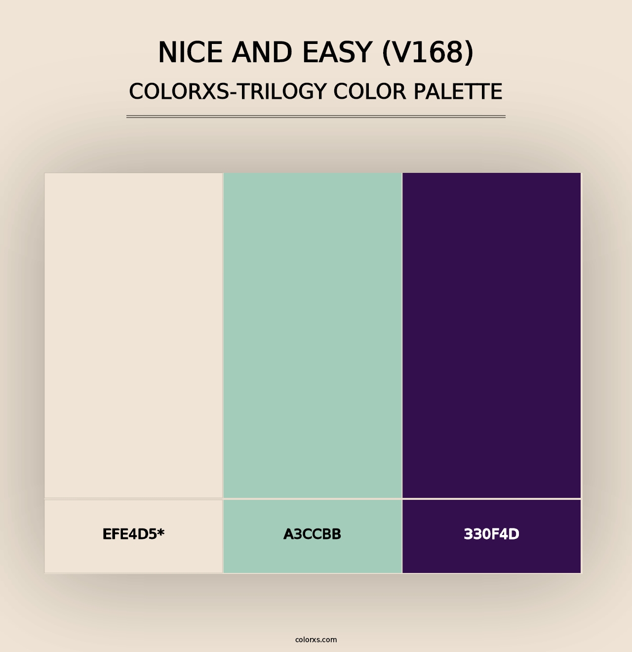 Nice and Easy (V168) - Colorxs Trilogy Palette