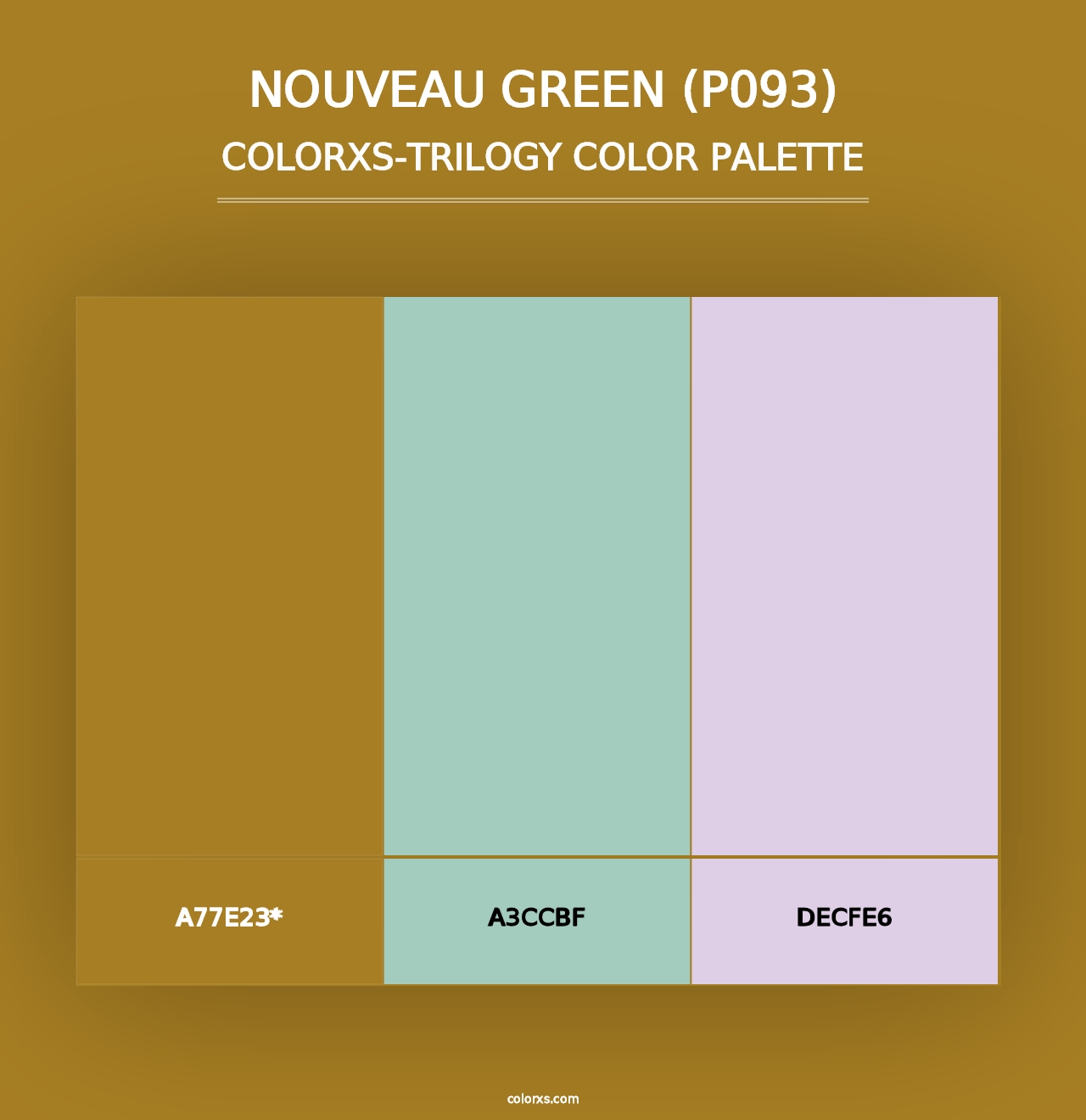 Nouveau Green (P093) - Colorxs Trilogy Palette