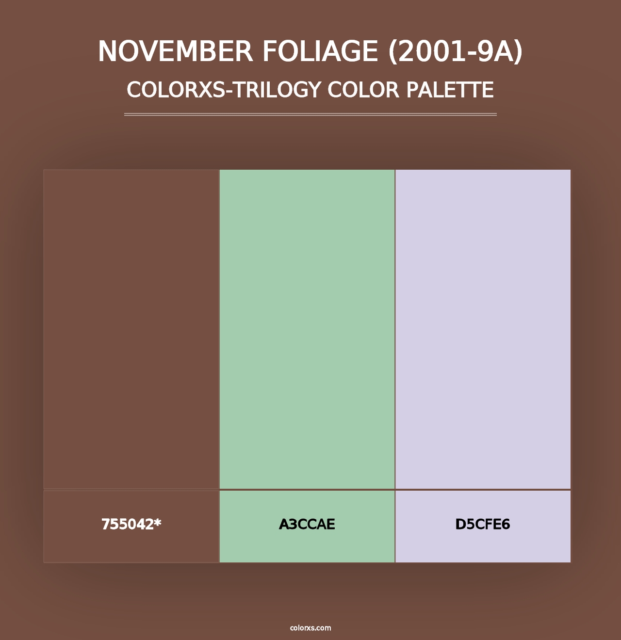 November Foliage (2001-9A) - Colorxs Trilogy Palette