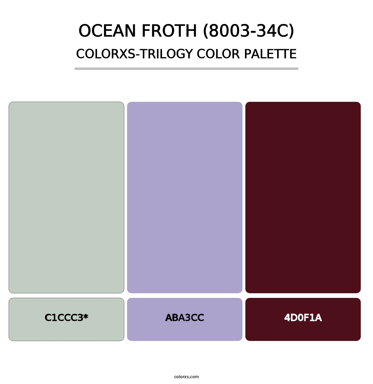 Ocean Froth (8003-34C) - Colorxs Trilogy Palette