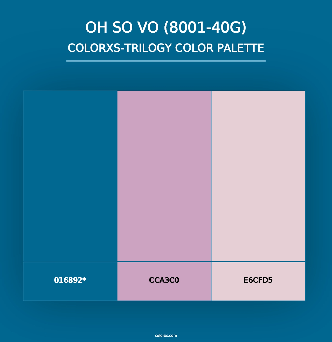 Oh So Vo (8001-40G) - Colorxs Trilogy Palette