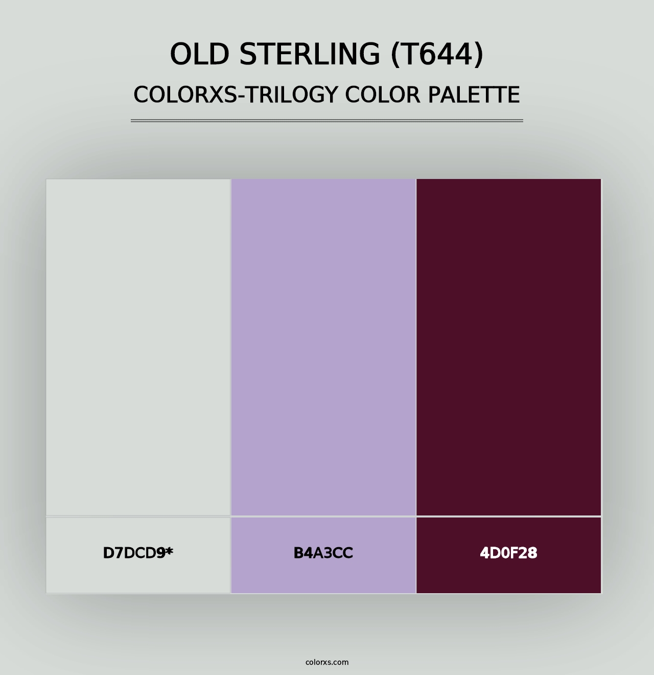 Old Sterling (T644) - Colorxs Trilogy Palette