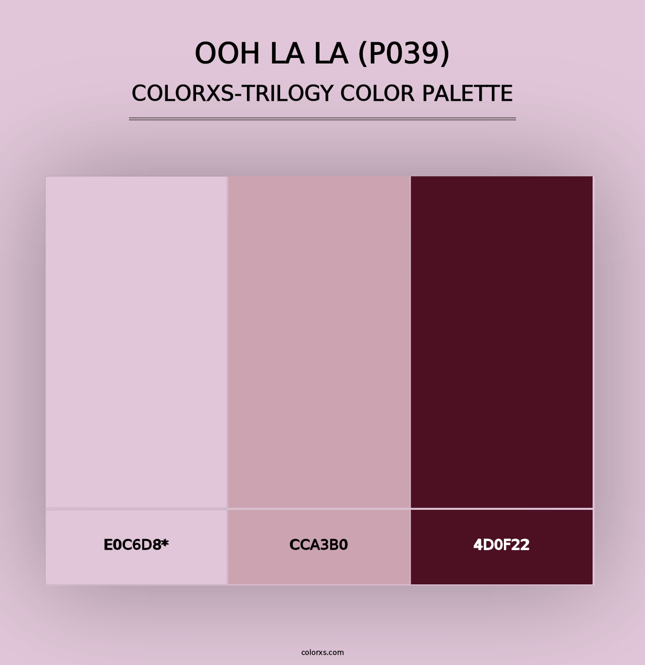 Ooh La La (P039) - Colorxs Trilogy Palette