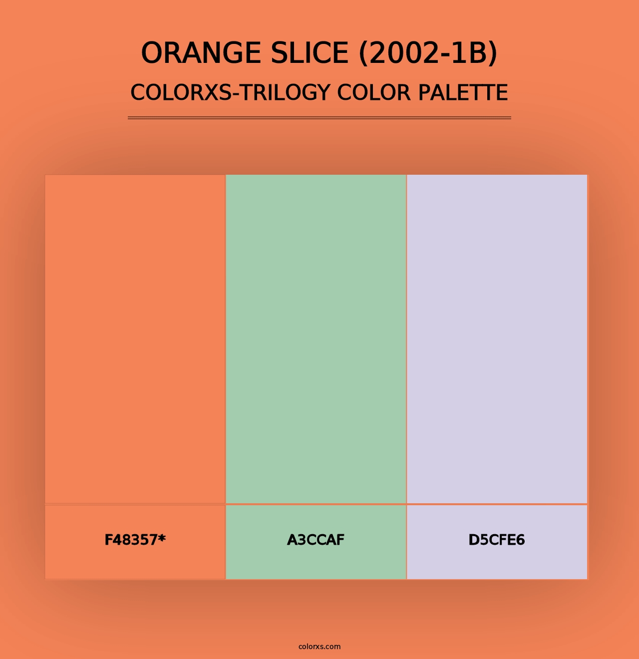 Orange Slice (2002-1B) - Colorxs Trilogy Palette