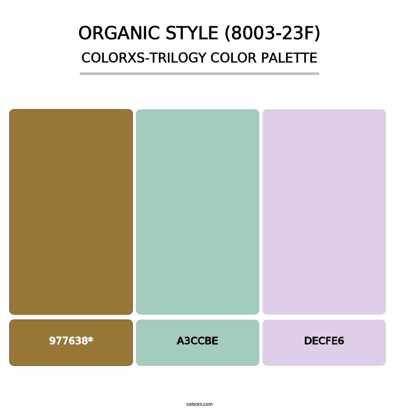 Organic Style (8003-23F) - Colorxs Trilogy Palette