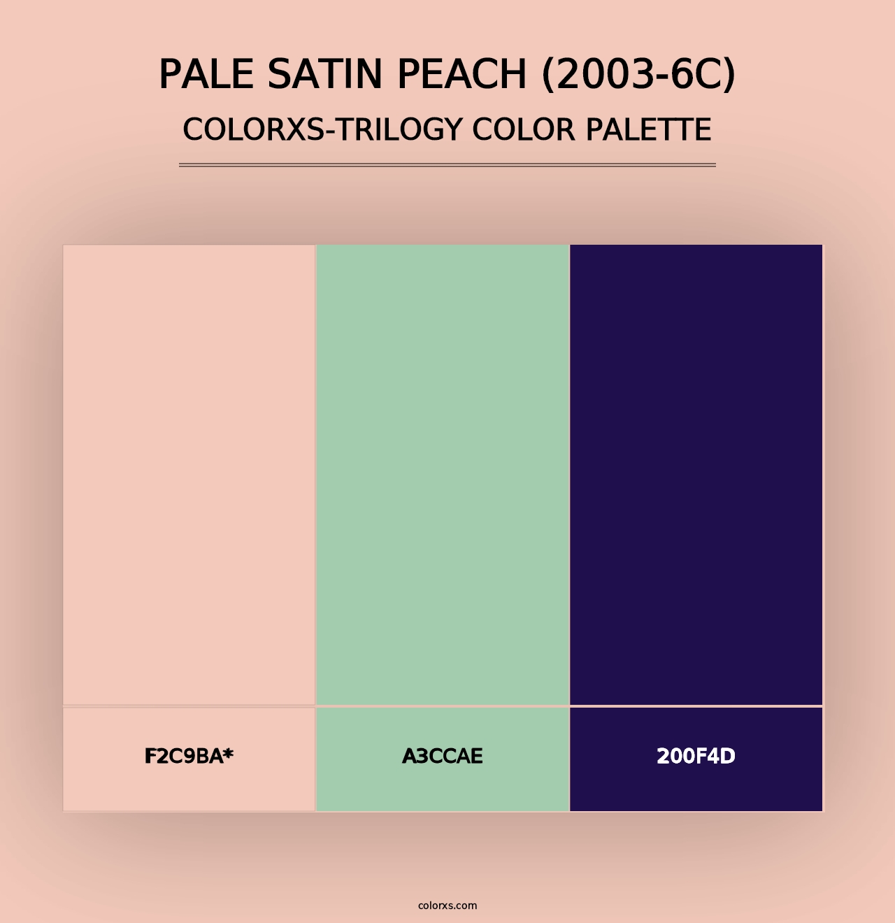 Pale Satin Peach (2003-6C) - Colorxs Trilogy Palette