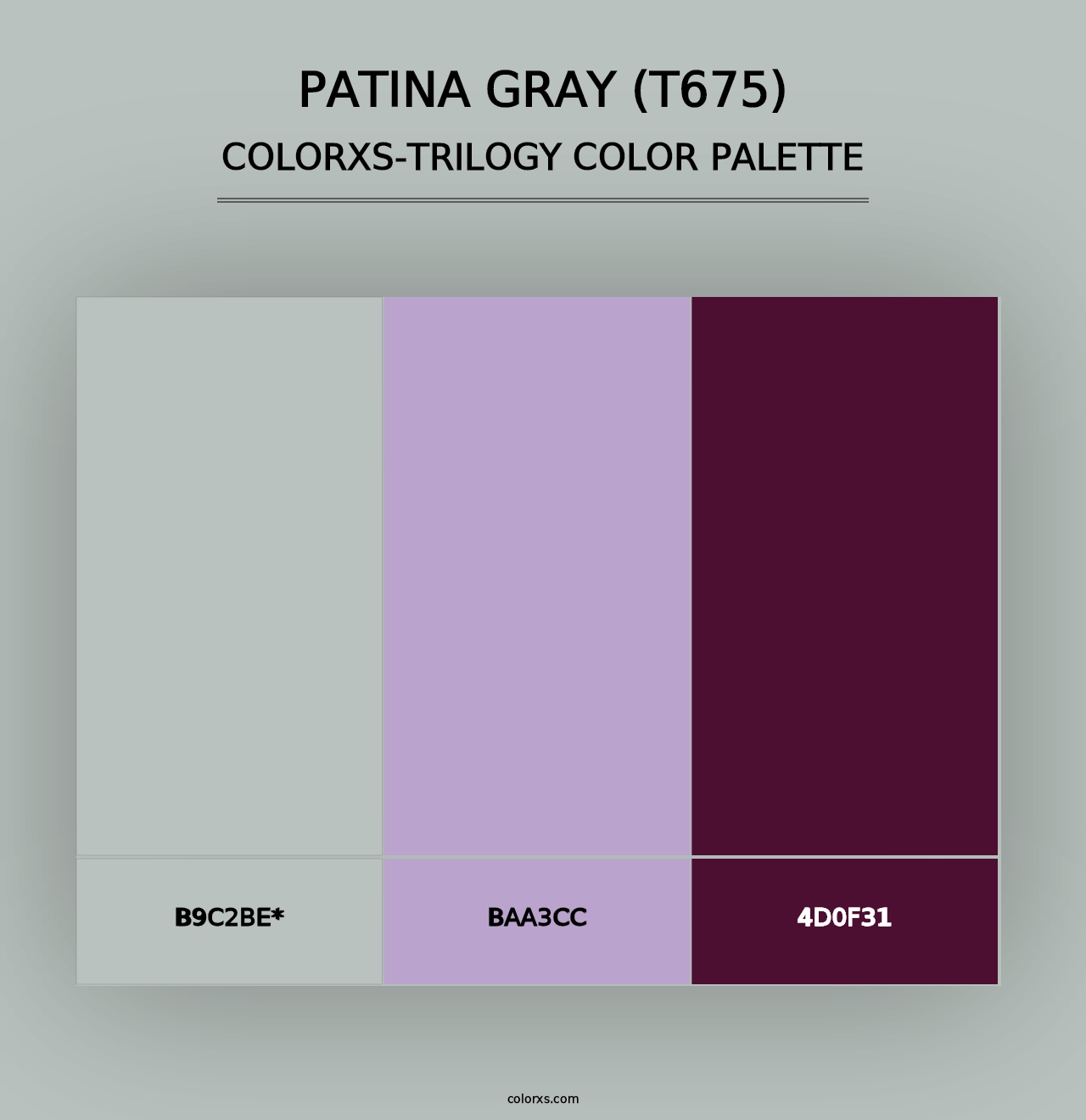 Patina Gray (T675) - Colorxs Trilogy Palette