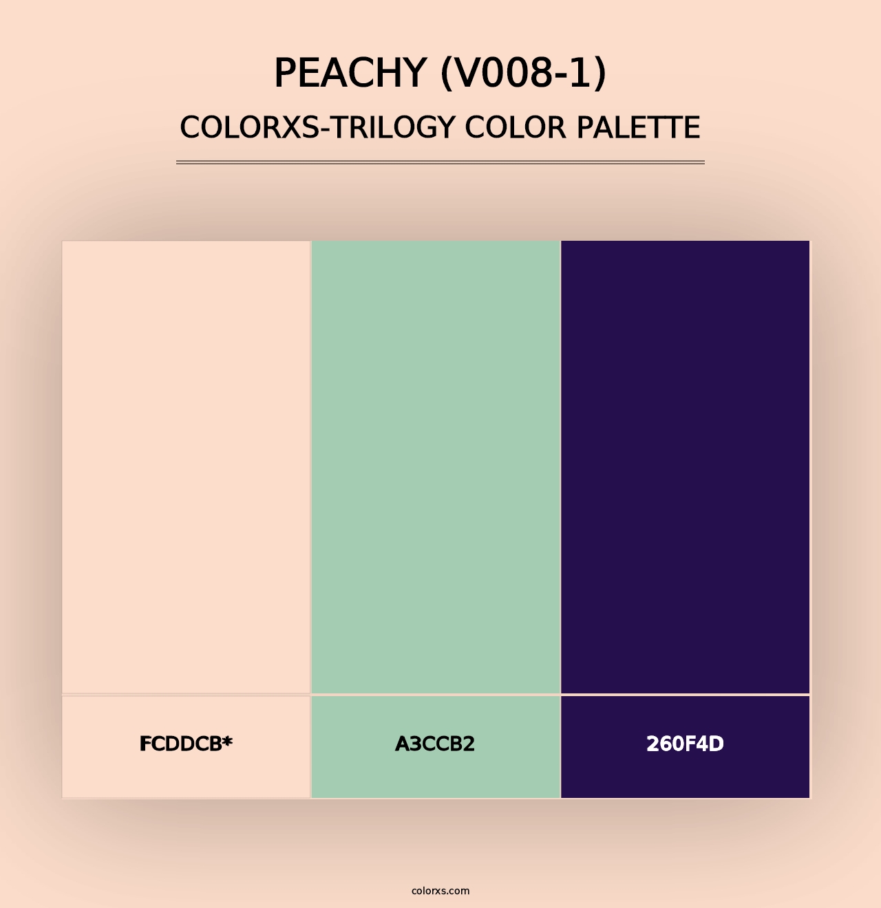 Peachy (V008-1) - Colorxs Trilogy Palette