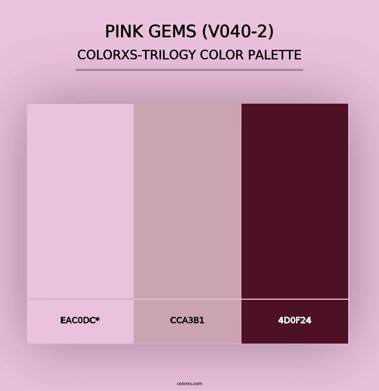 Pink Gems (V040-2) - Colorxs Trilogy Palette