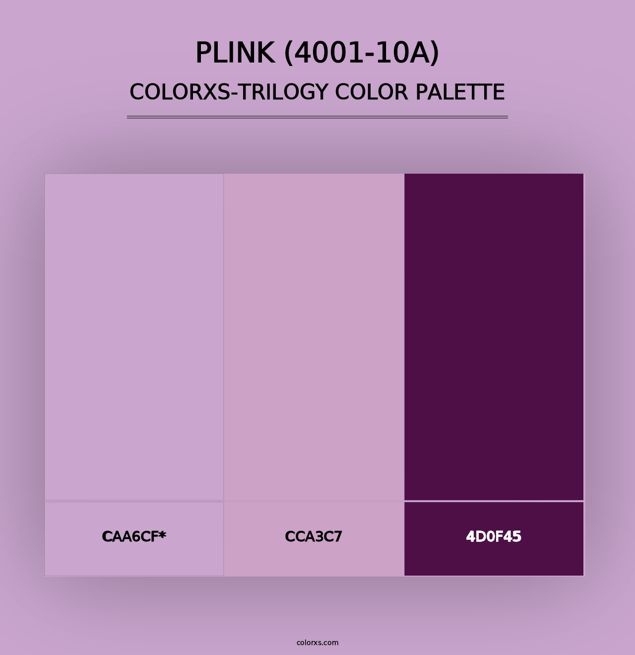 Plink (4001-10A) - Colorxs Trilogy Palette