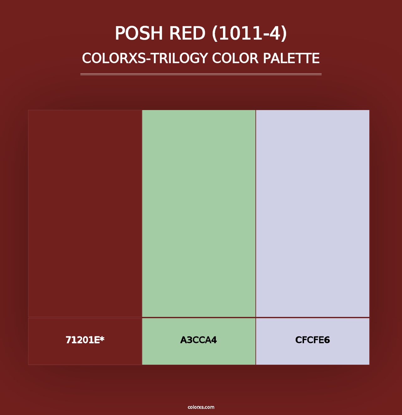 Posh Red (1011-4) - Colorxs Trilogy Palette