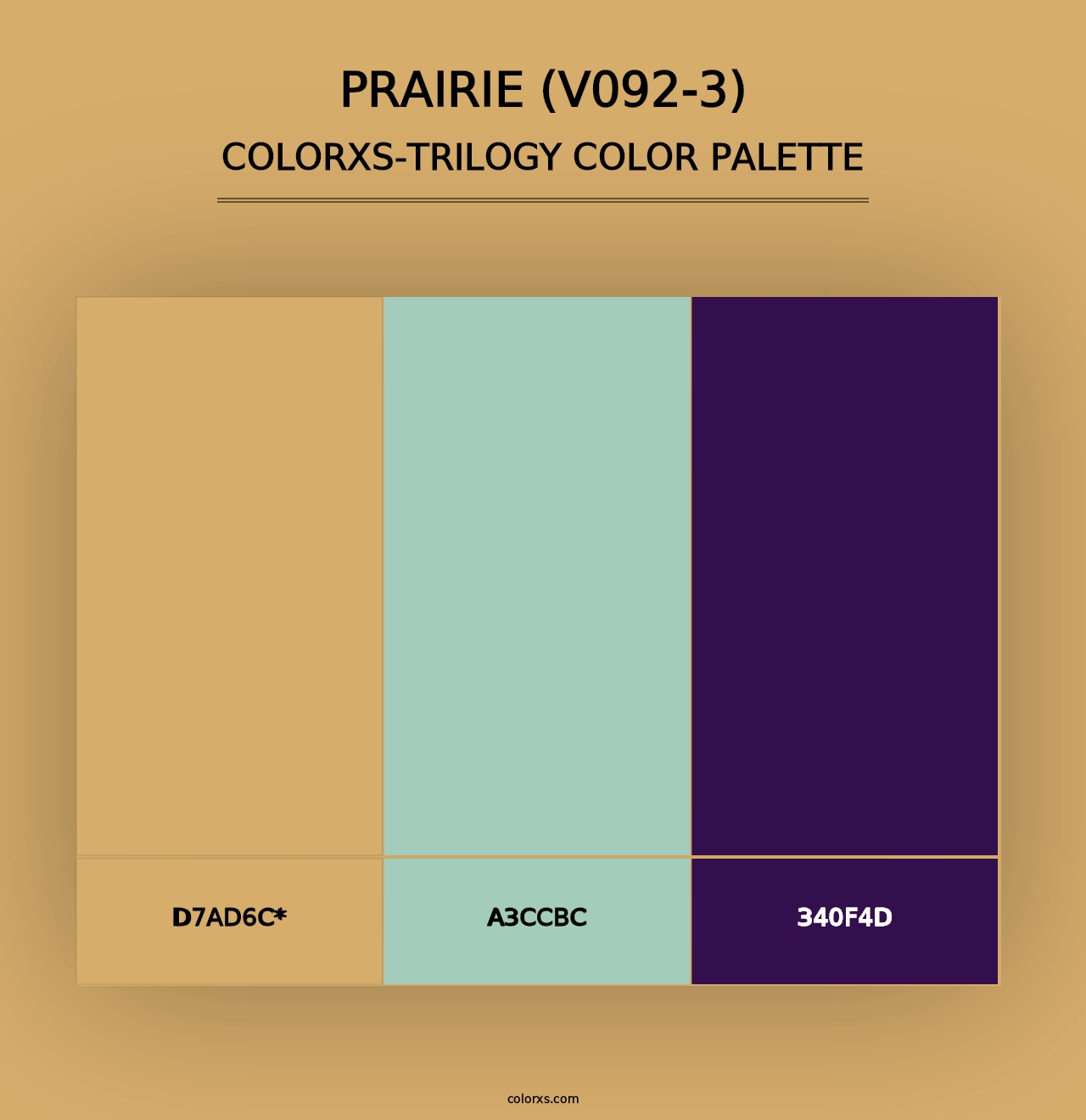 Prairie (V092-3) - Colorxs Trilogy Palette