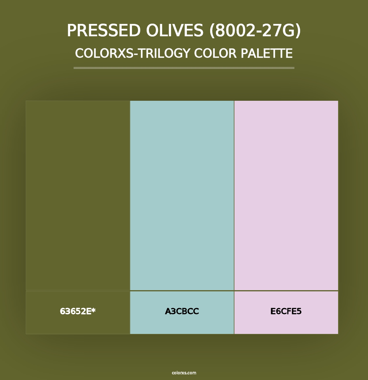 Pressed Olives (8002-27G) - Colorxs Trilogy Palette