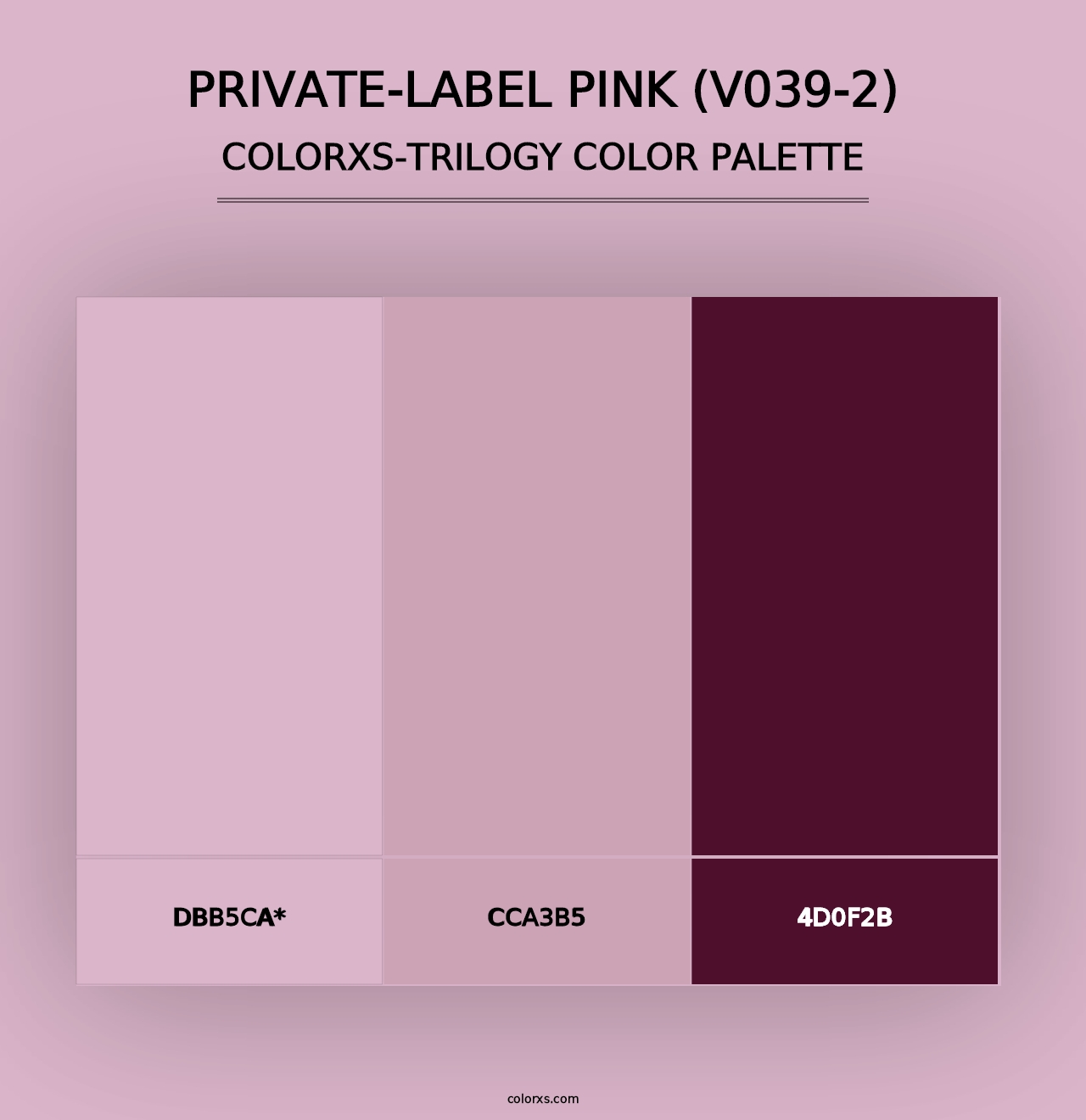 Private-Label Pink (V039-2) - Colorxs Trilogy Palette