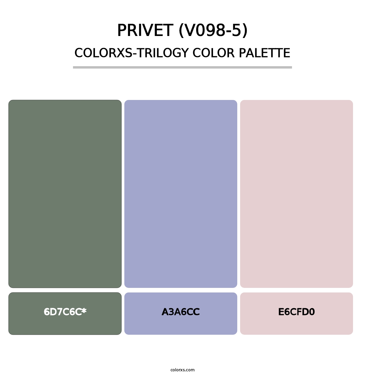 Privet (V098-5) - Colorxs Trilogy Palette