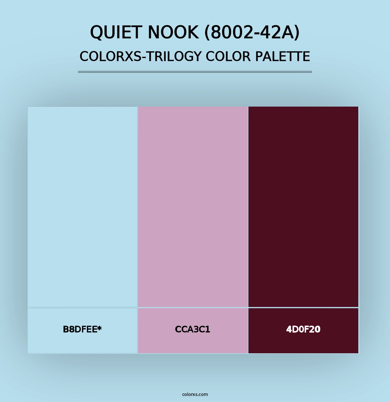 Quiet Nook (8002-42A) - Colorxs Trilogy Palette