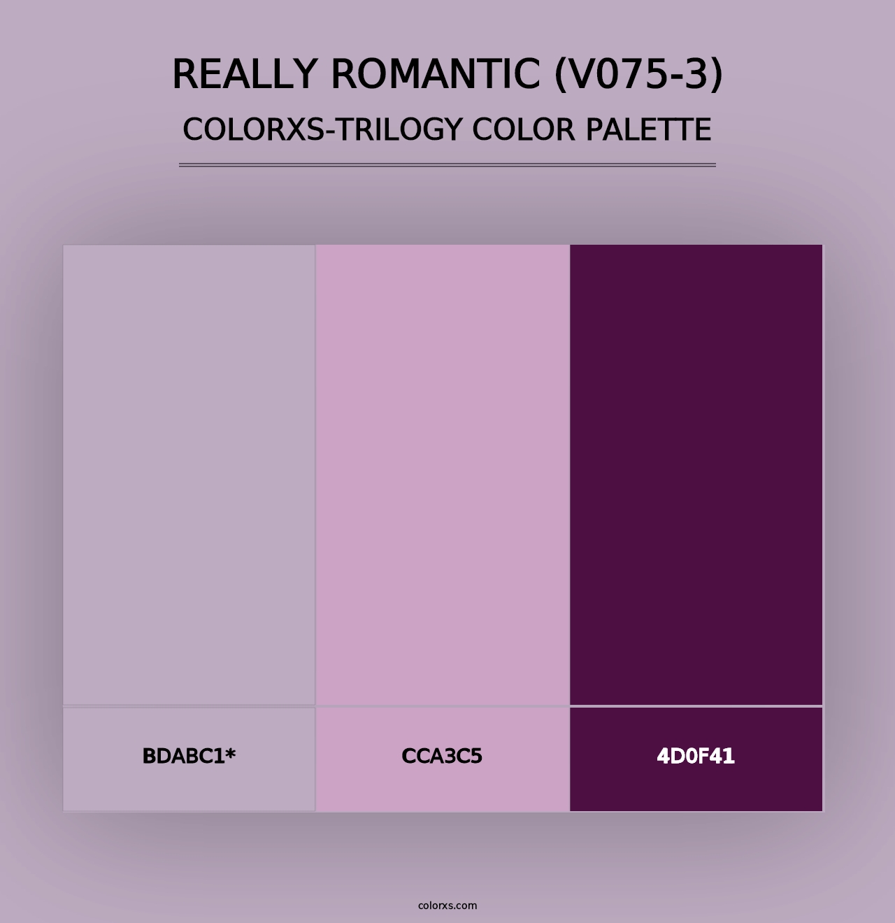 Really Romantic (V075-3) - Colorxs Trilogy Palette