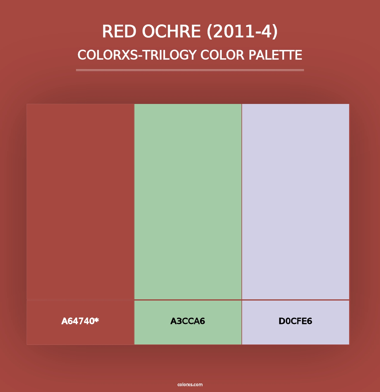 Red Ochre (2011-4) - Colorxs Trilogy Palette