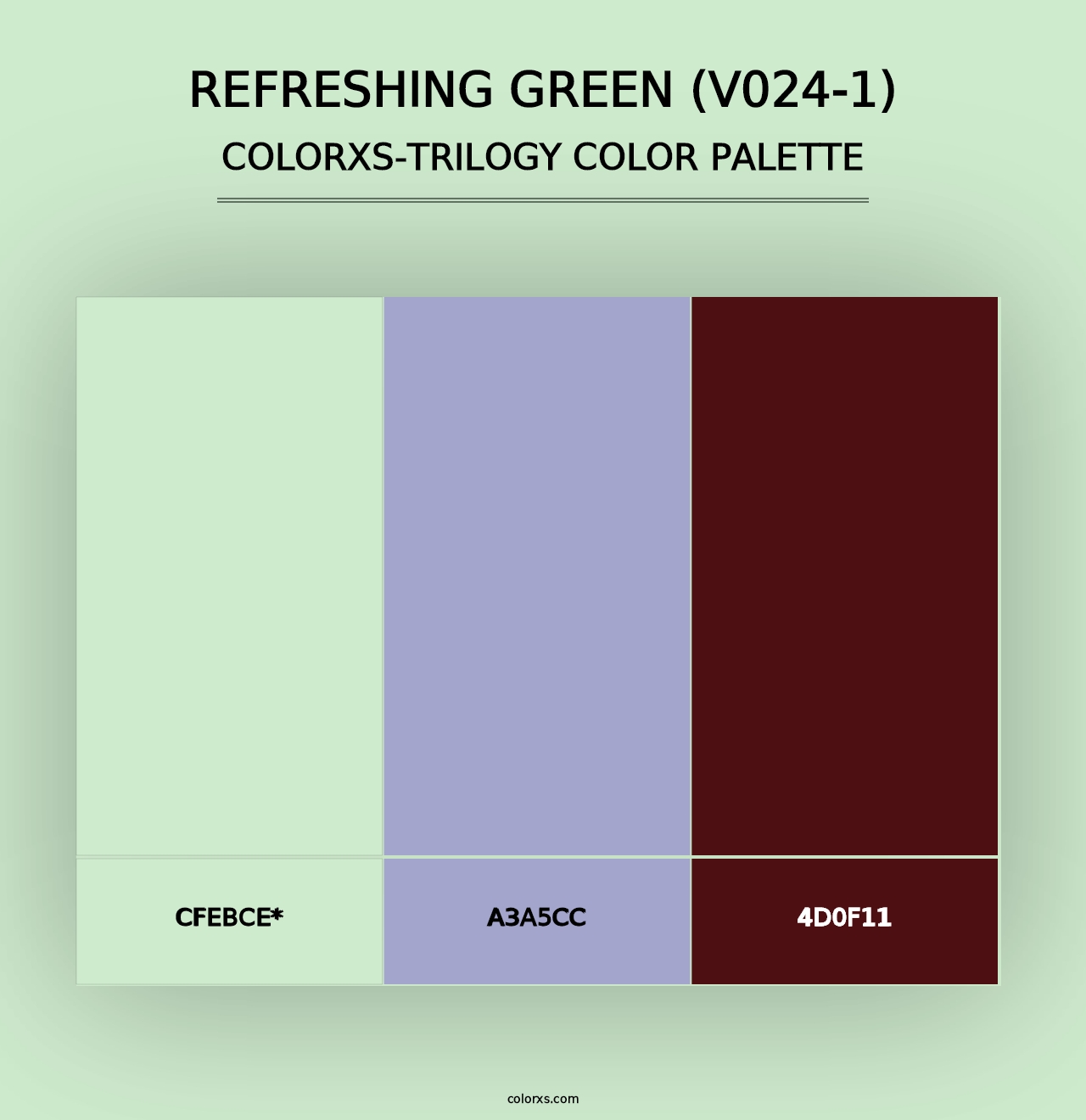 Refreshing Green (V024-1) - Colorxs Trilogy Palette