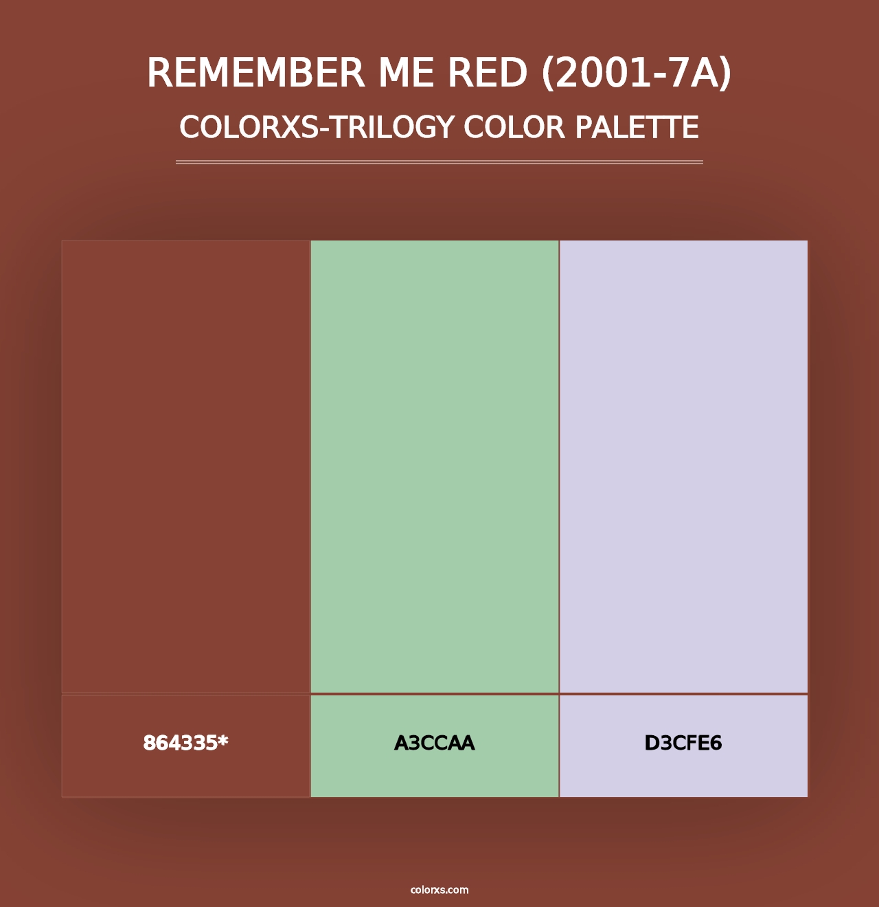 Remember Me Red (2001-7A) - Colorxs Trilogy Palette