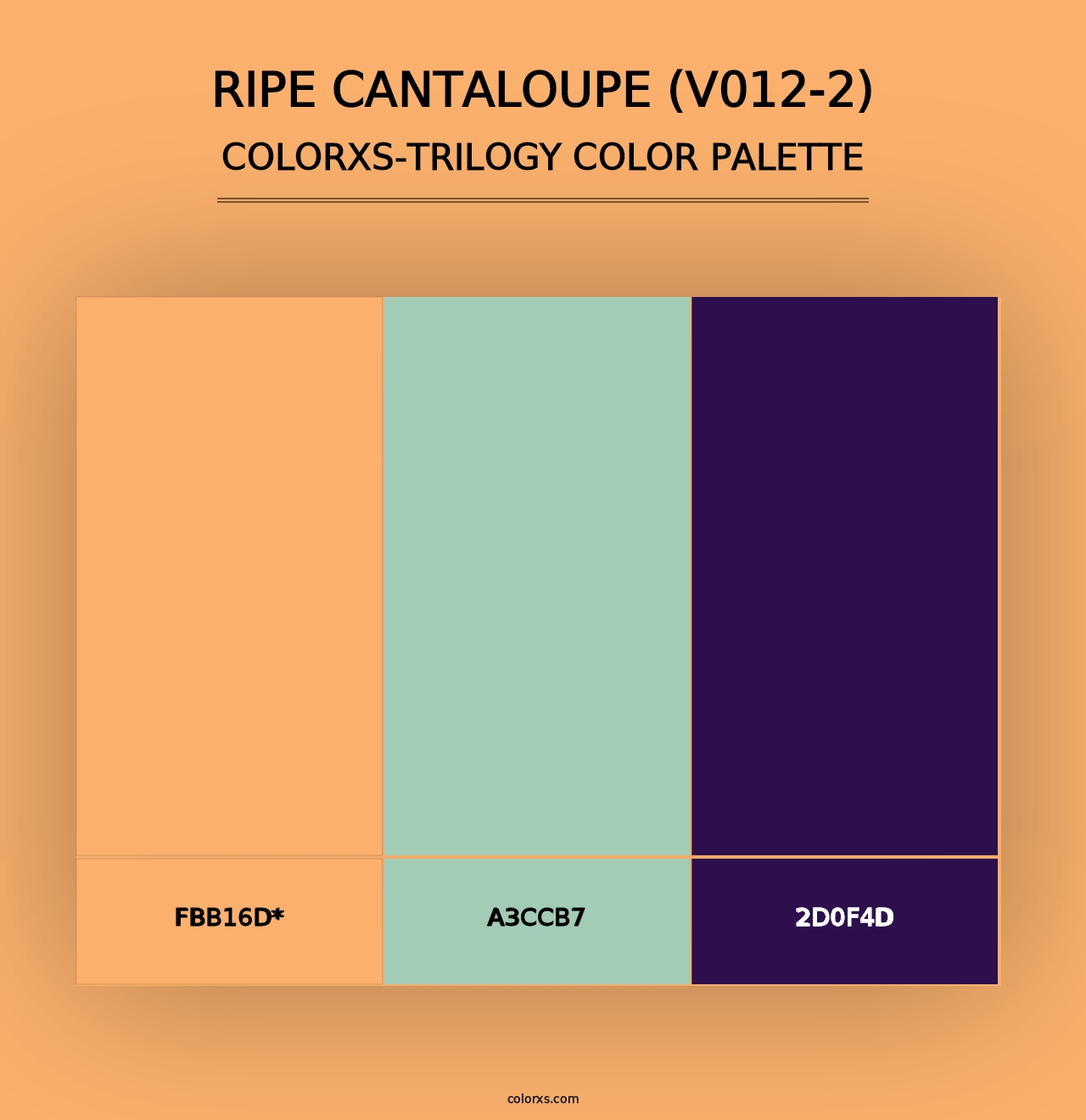 Ripe Cantaloupe (V012-2) - Colorxs Trilogy Palette